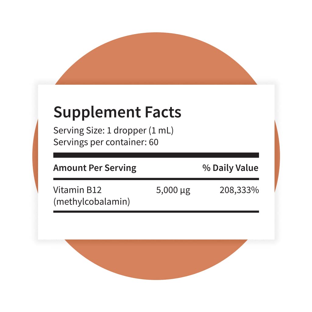 Botella vitamina b12 líquida Pattern Wellness sabor cítrico