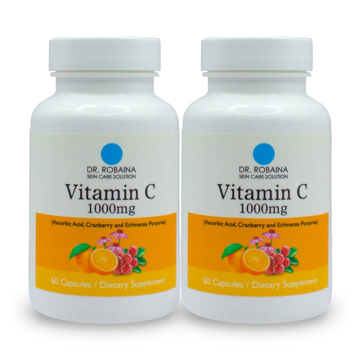 Botella Vitamina C 1000mg Dr. Robaina 60 cápsulas veganas
