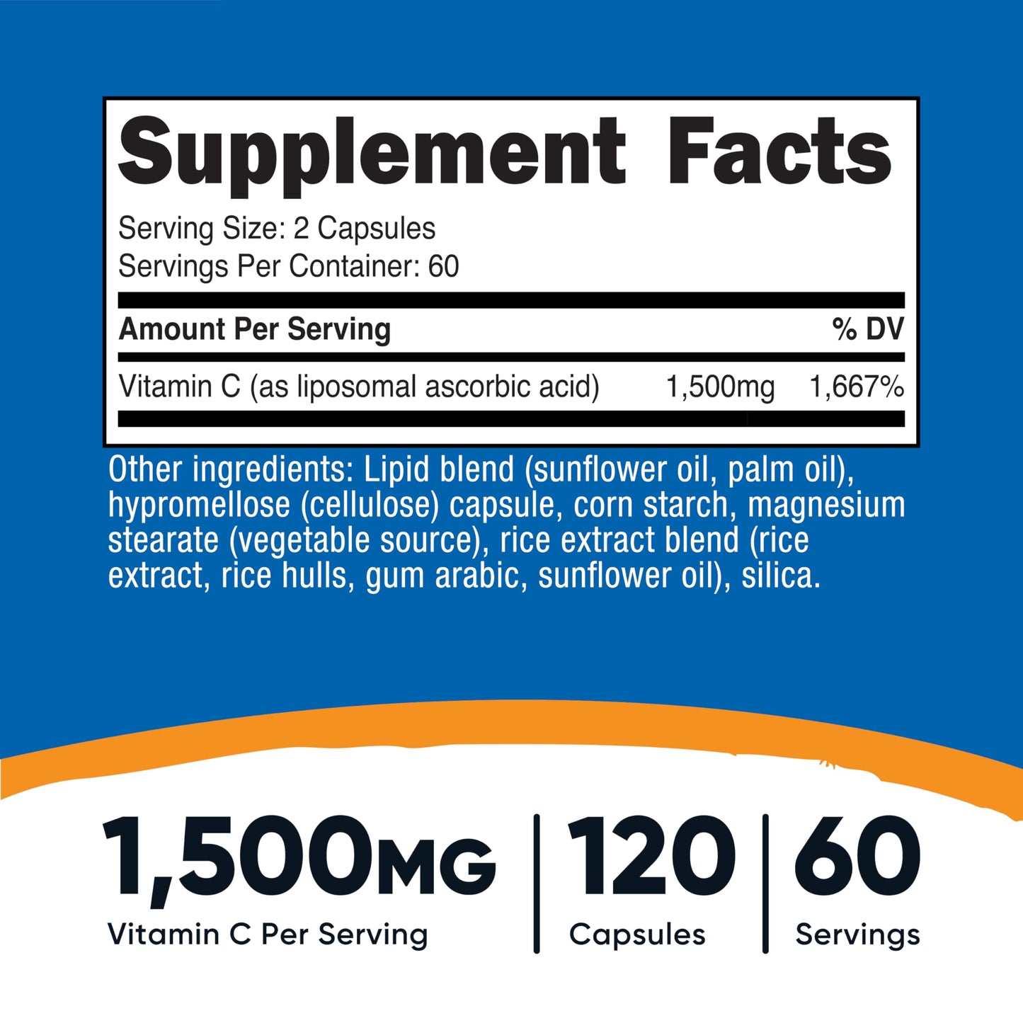 Botella Vitamina C Liposomal Nutricost