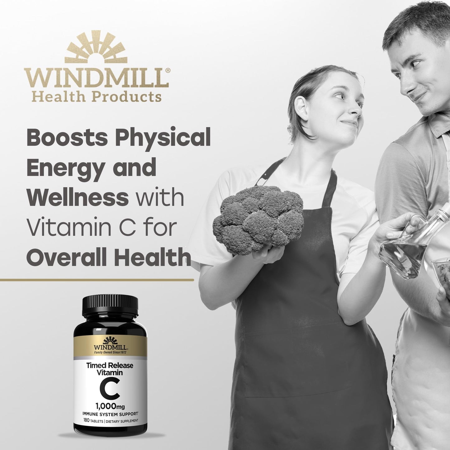 Botella de Vitamina C Windmill 180 tabletas
