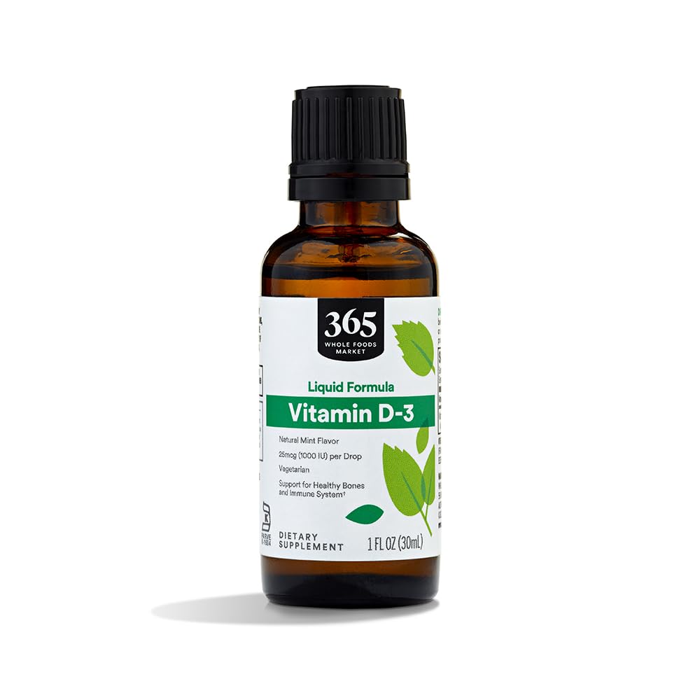 Botella de vitamina D-3 líquida sabor menta