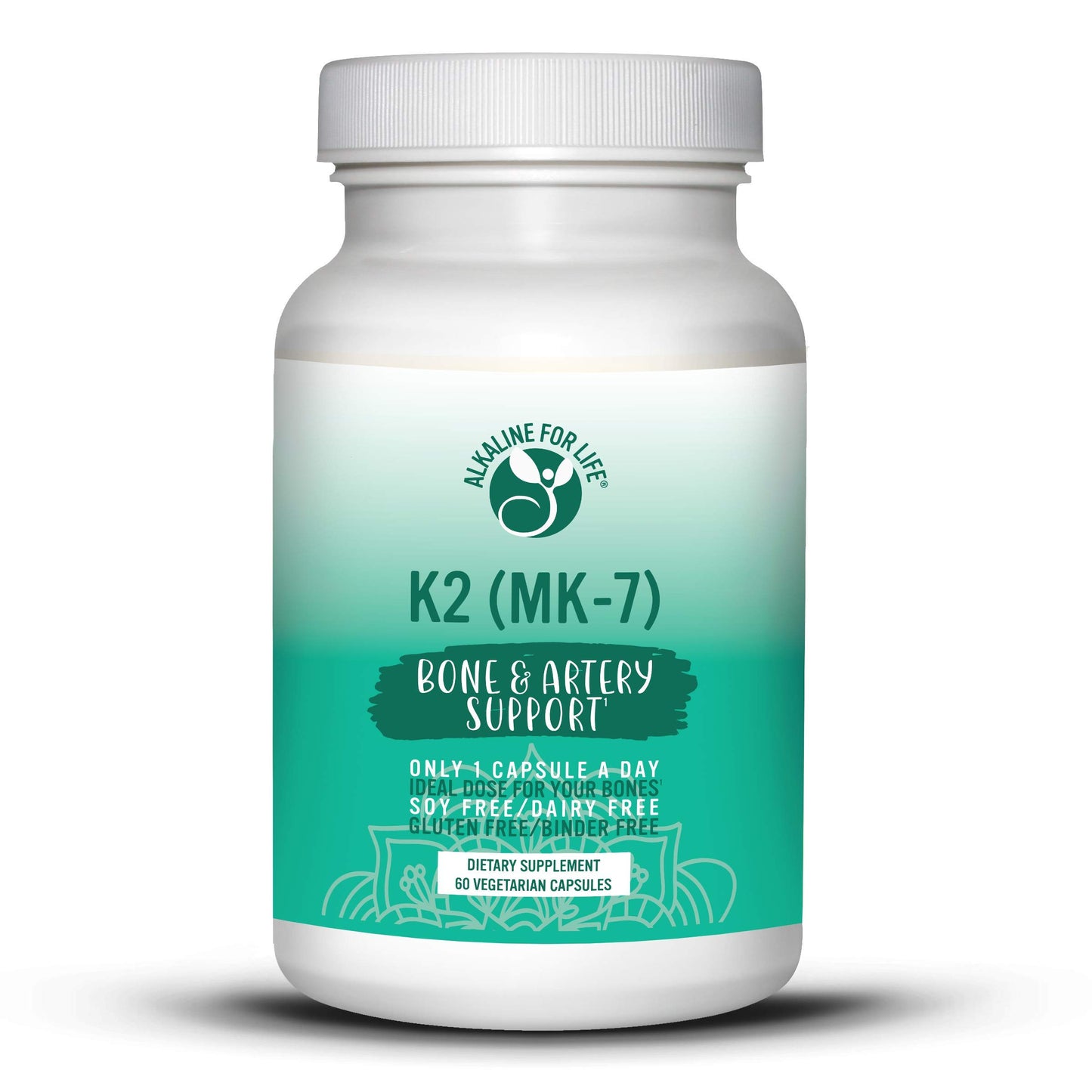 Botella vitamina k2 mk7 suplemento apoyo huesos arterias 60 días