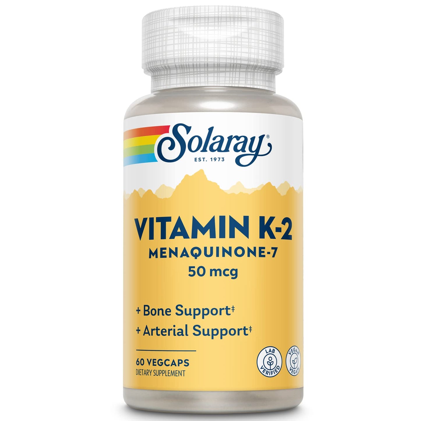 Botella de vitamina K-2 SOLARAY 50 mcg 60 cápsulas