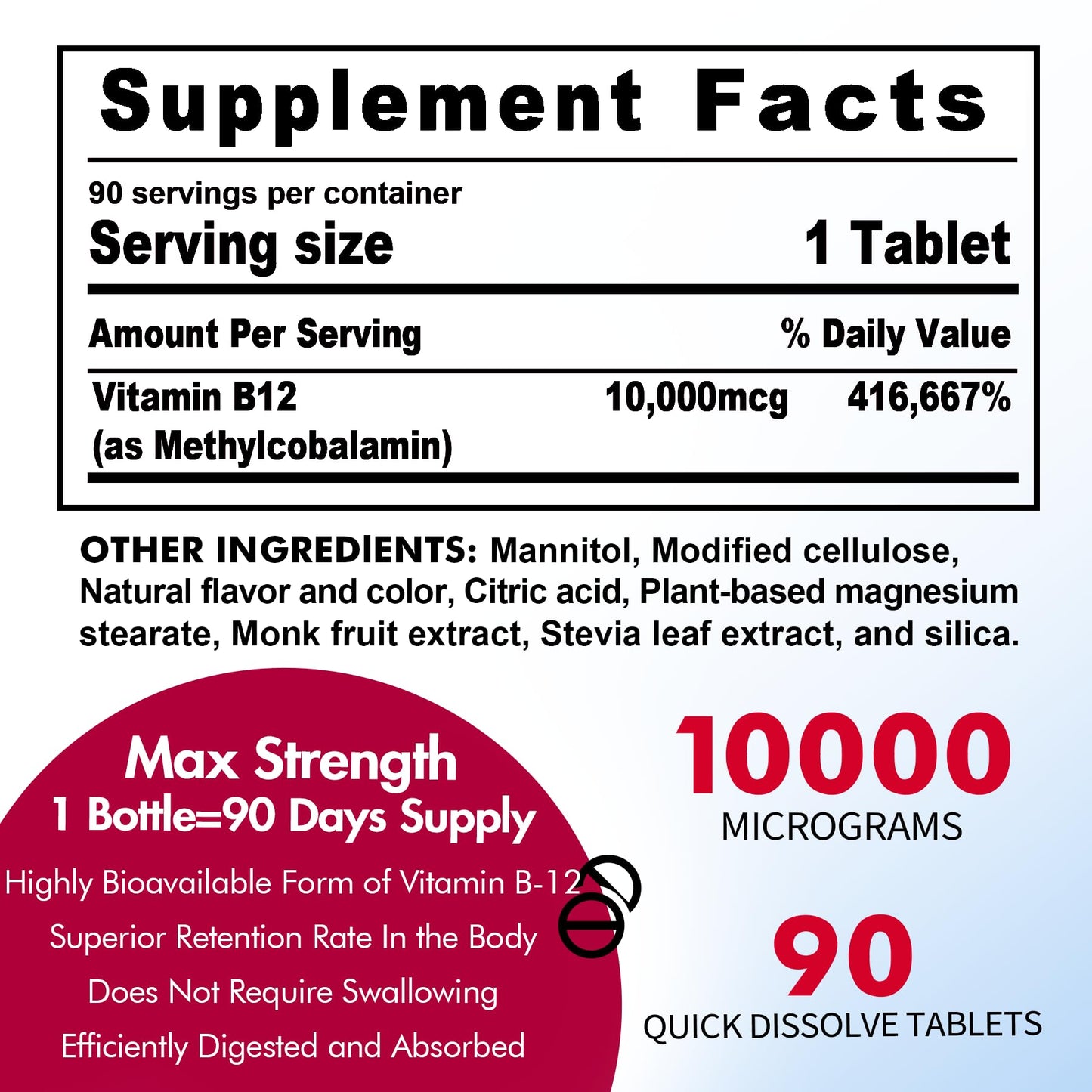 Botella de vitaminas B12 metilada Nextdia
