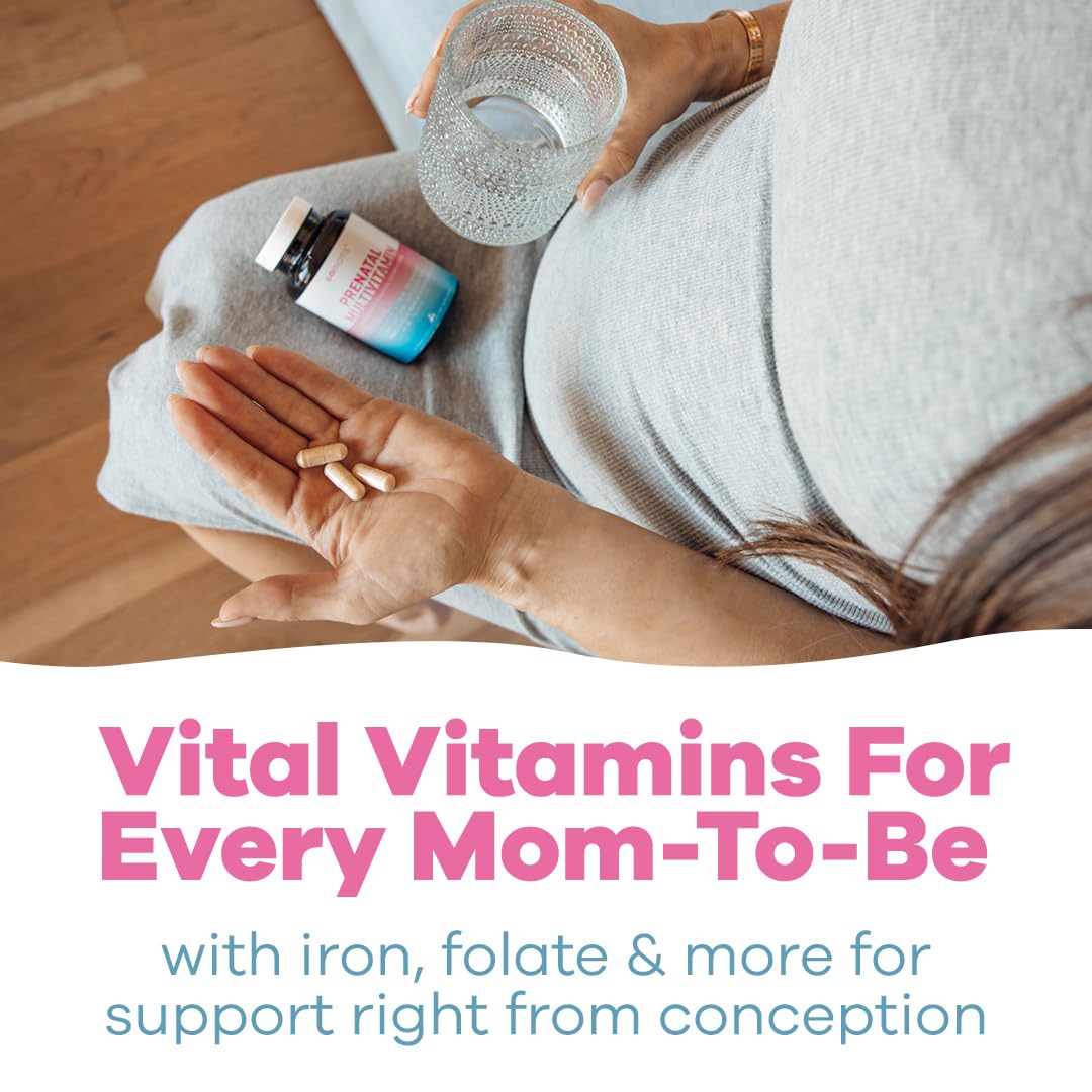 Botella de vitaminas prenatales GOBIOTIX para embarazo
