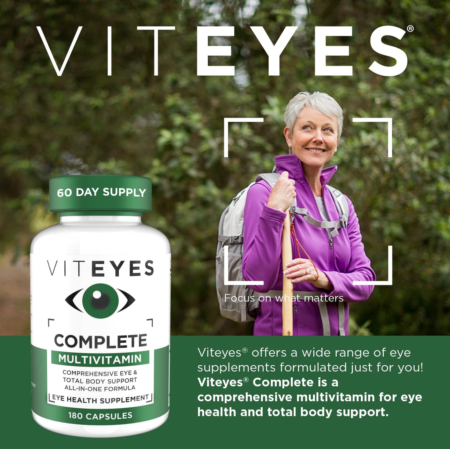 Botella de Viteyes Completo para salud total del cuerpo y ojos