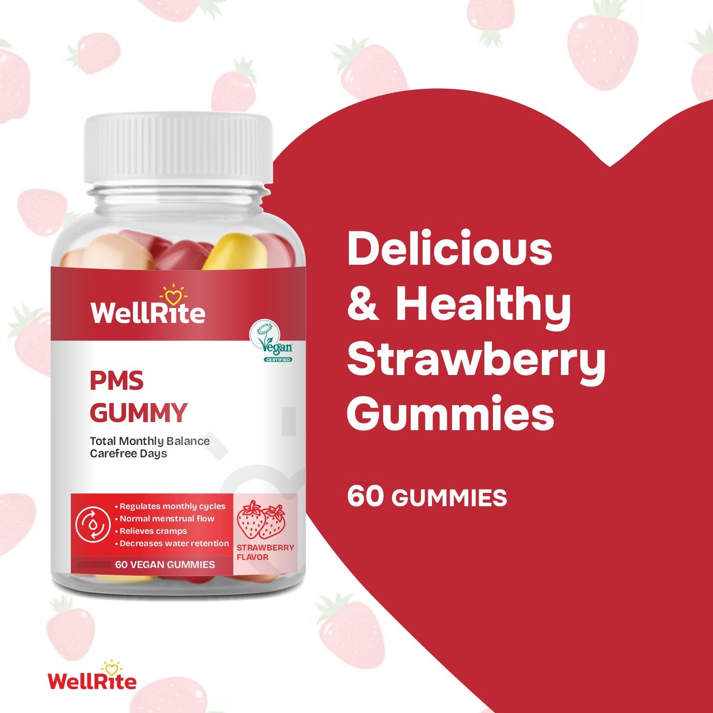 botella de Wellrite gummies PMS