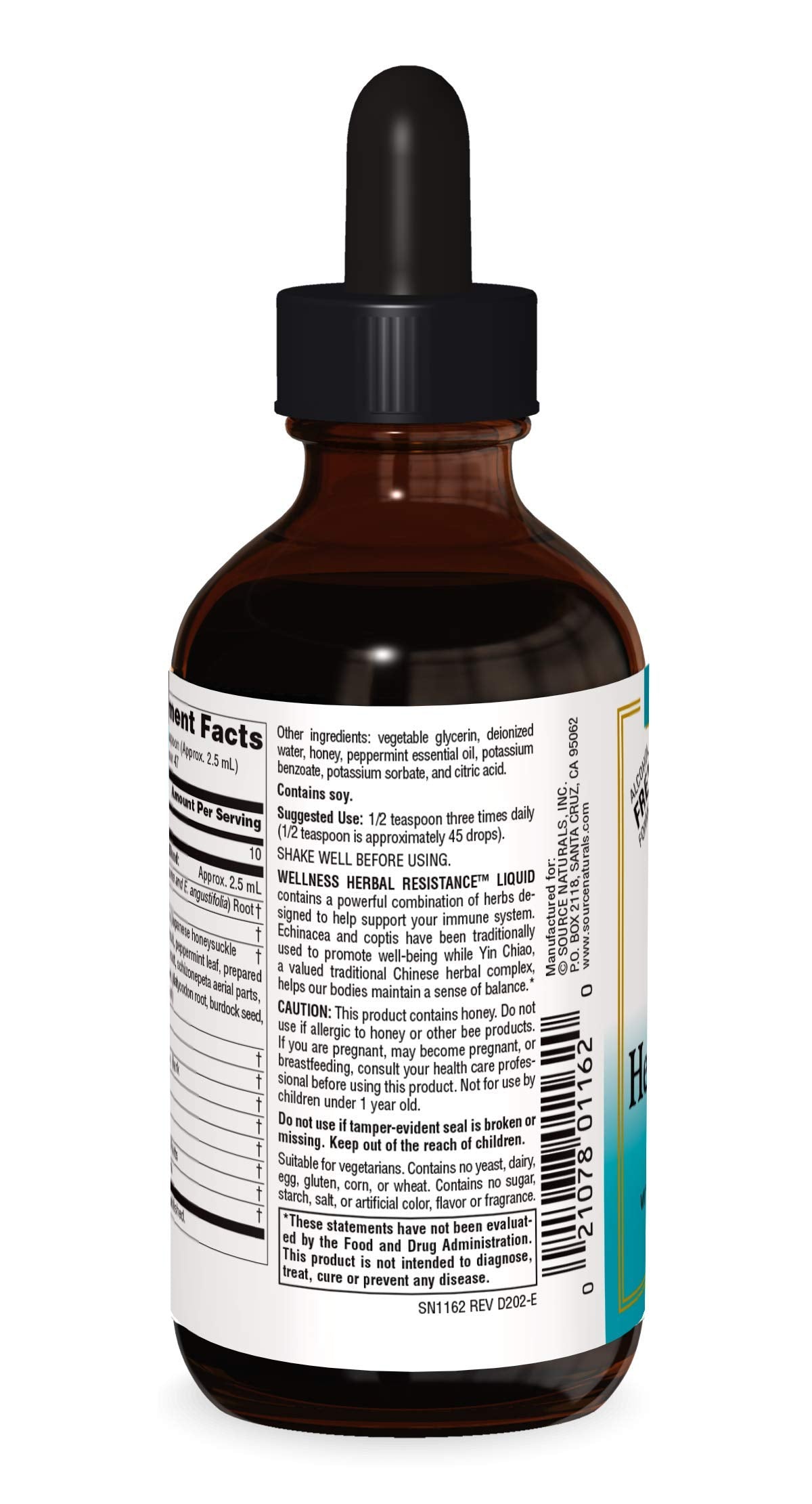 Botellas de suplementos líquidos Source Naturals resistencia herbal