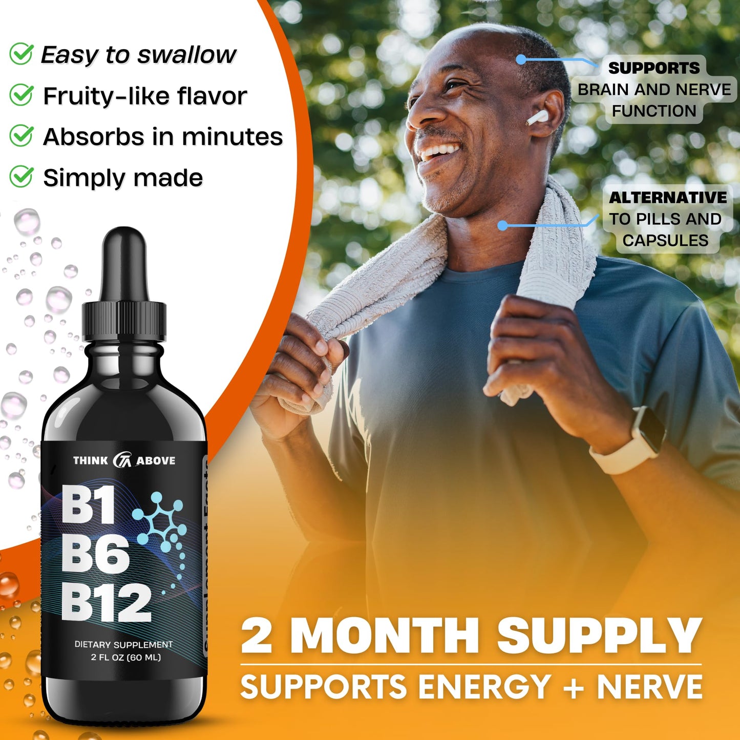 bottle for liquid b vitamins b1 b6 b12 simply made usa