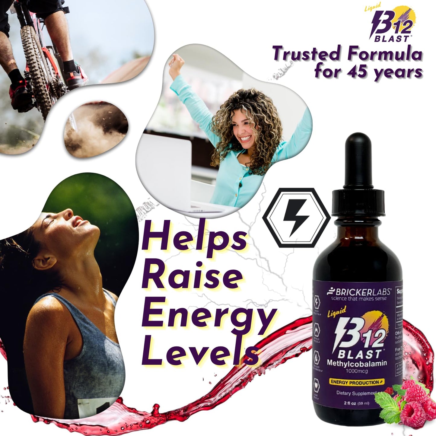 Bricker Labs vitamina b12 metilcobalamina dosificador líquido