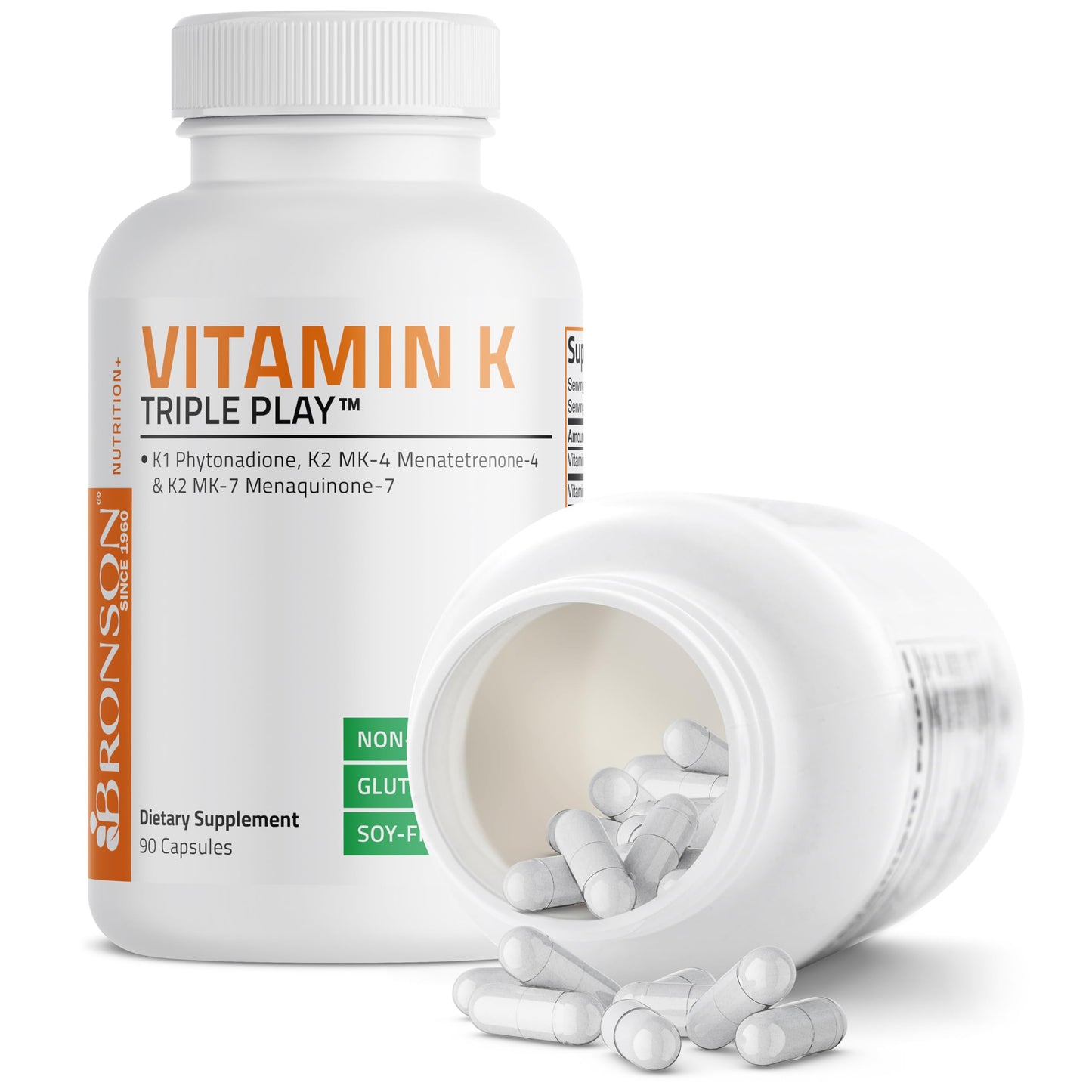 Bronson suplemento con triple forma de vitamina K para vitalidad