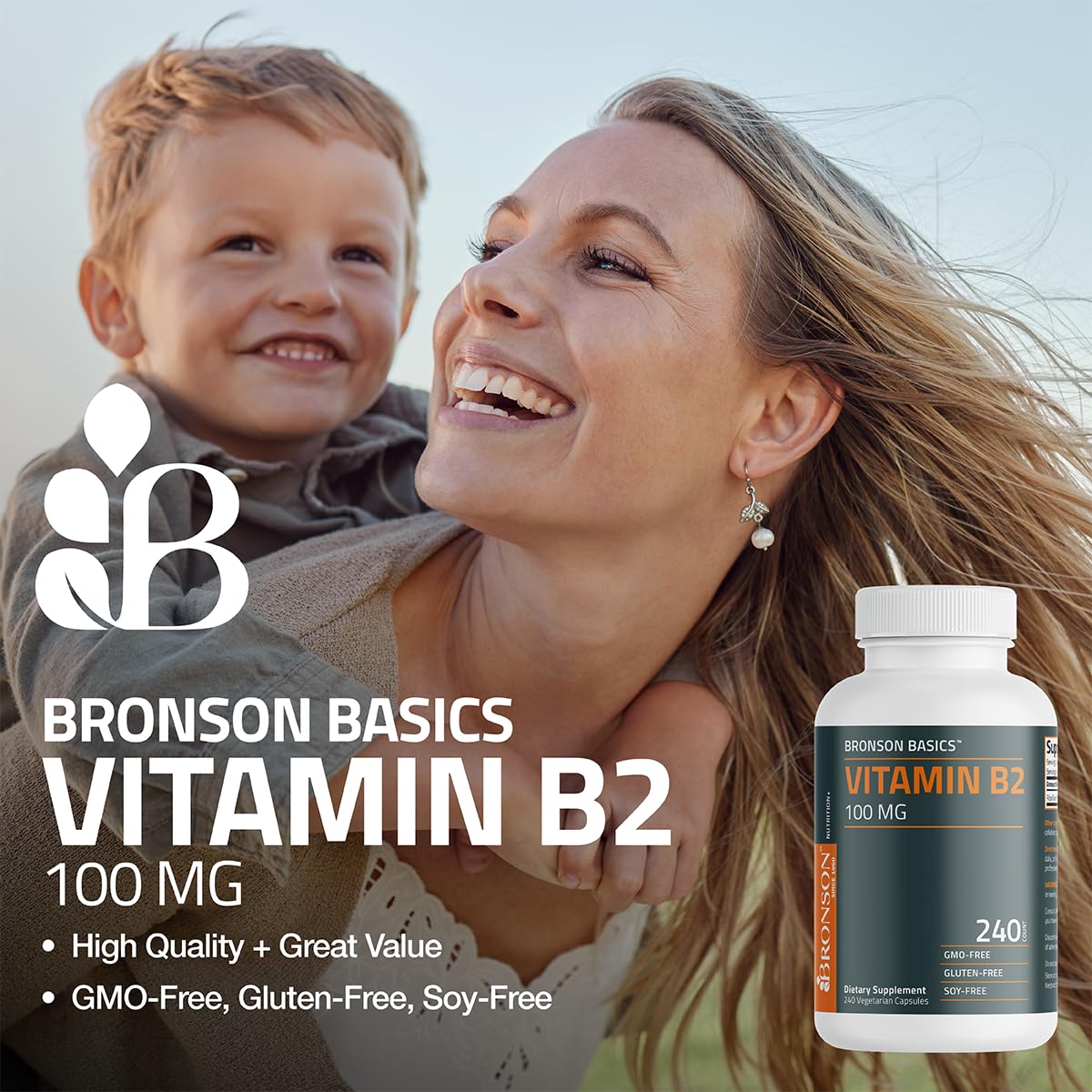 Bronson Vitamina B2 100mg 120 cápsulas