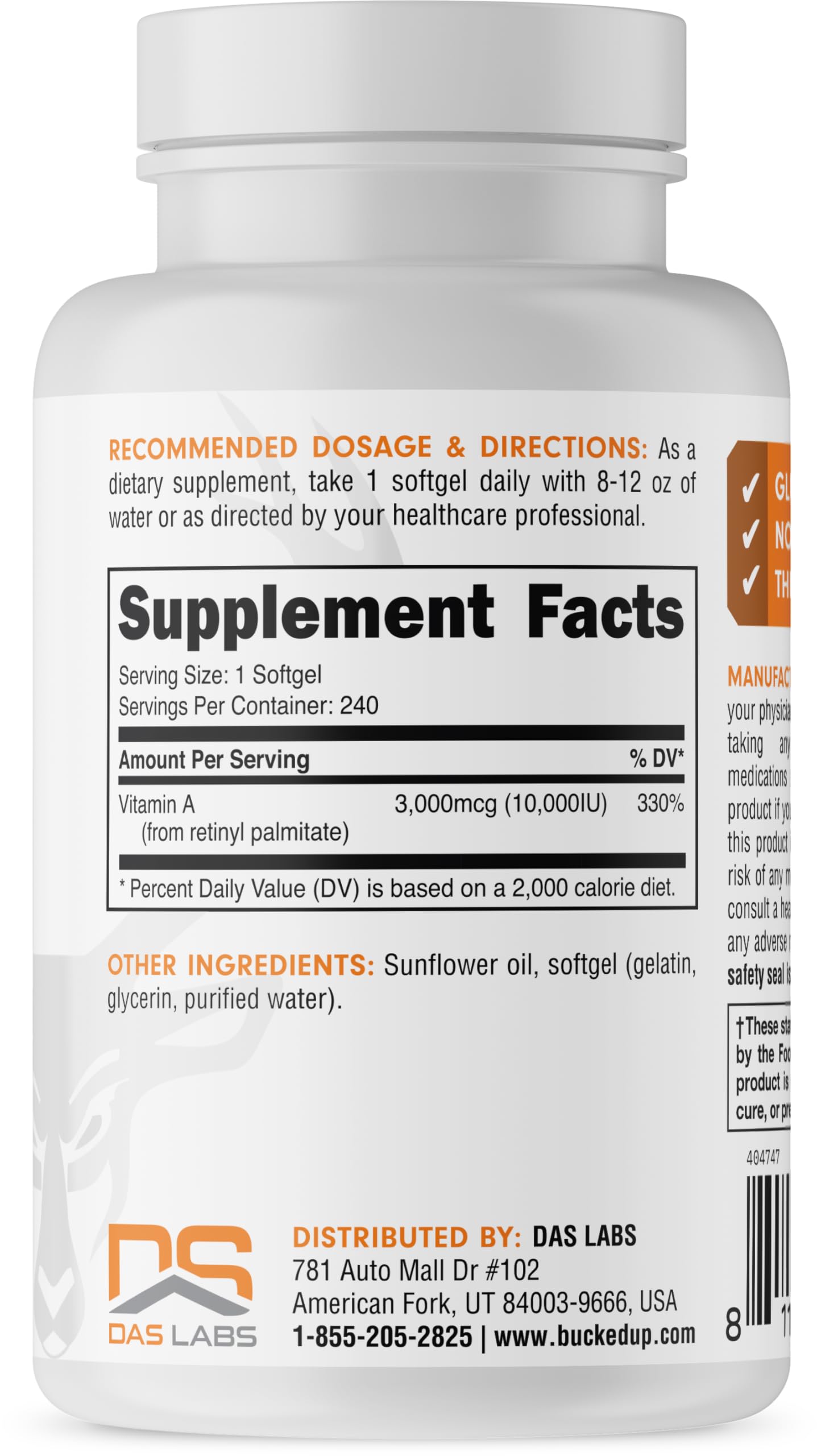 Bucked Up Essentials blister de softgeles vitamina A