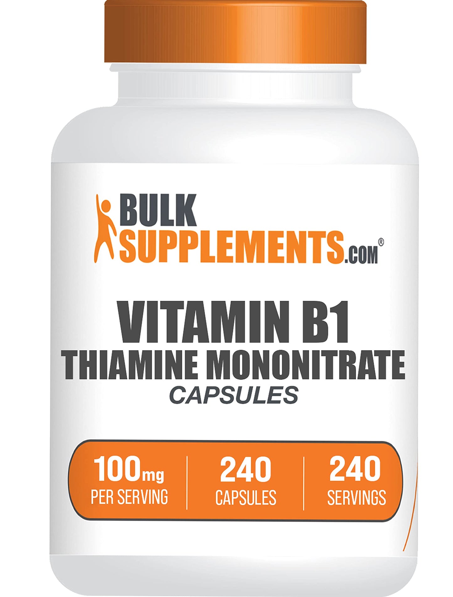 BulkSupplements cápsulas mononitrato de tiamina vitamina B1 240 unidades