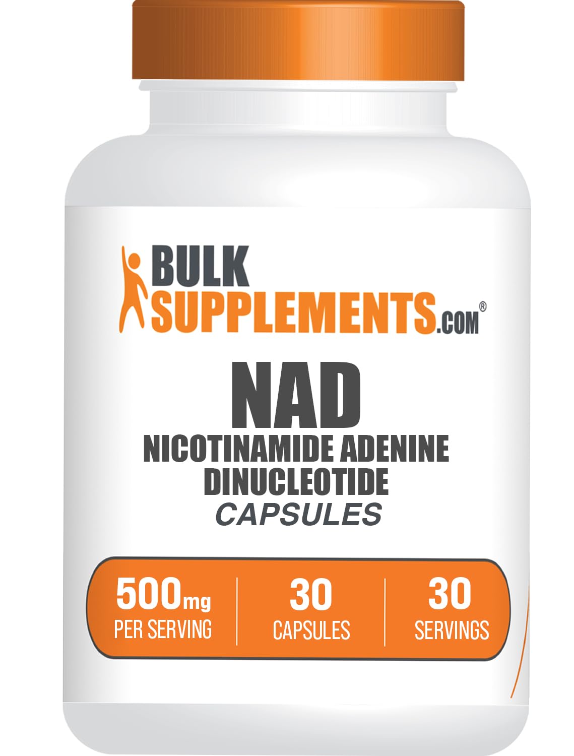 BulkSupplements cápsulas NAD 500mg para apoyo energético