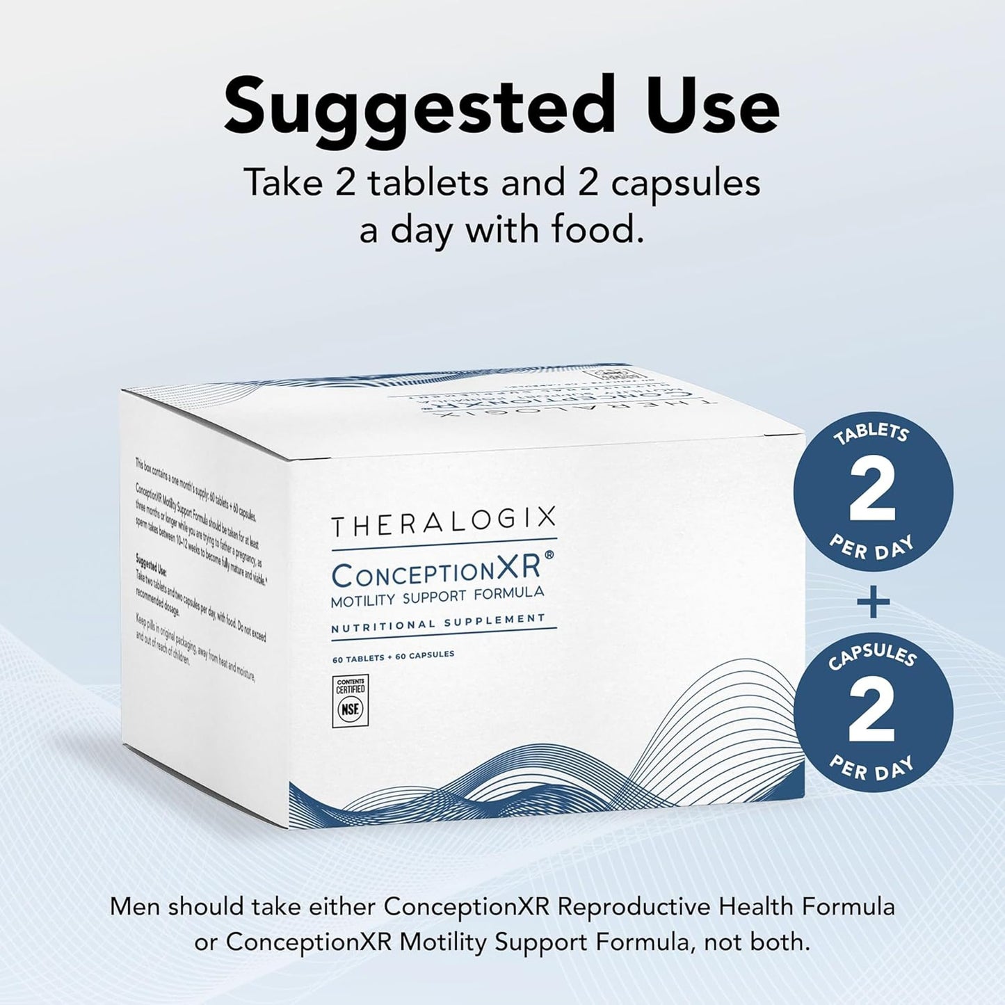 Caja de 360 cápsulas de vitaminas para fertilidad masculina
