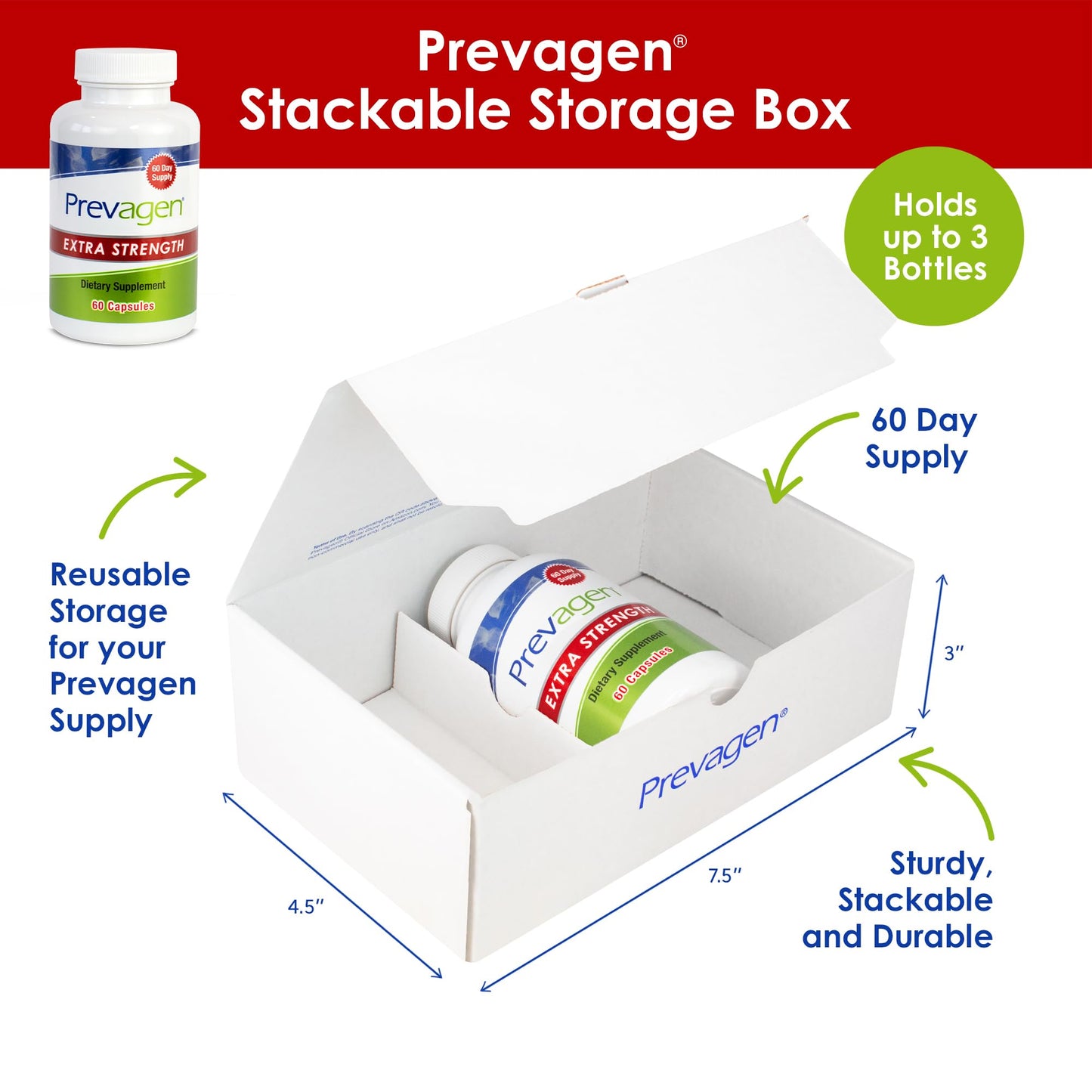 Caja y cápsulas Prevagen fuerza extra 20mg