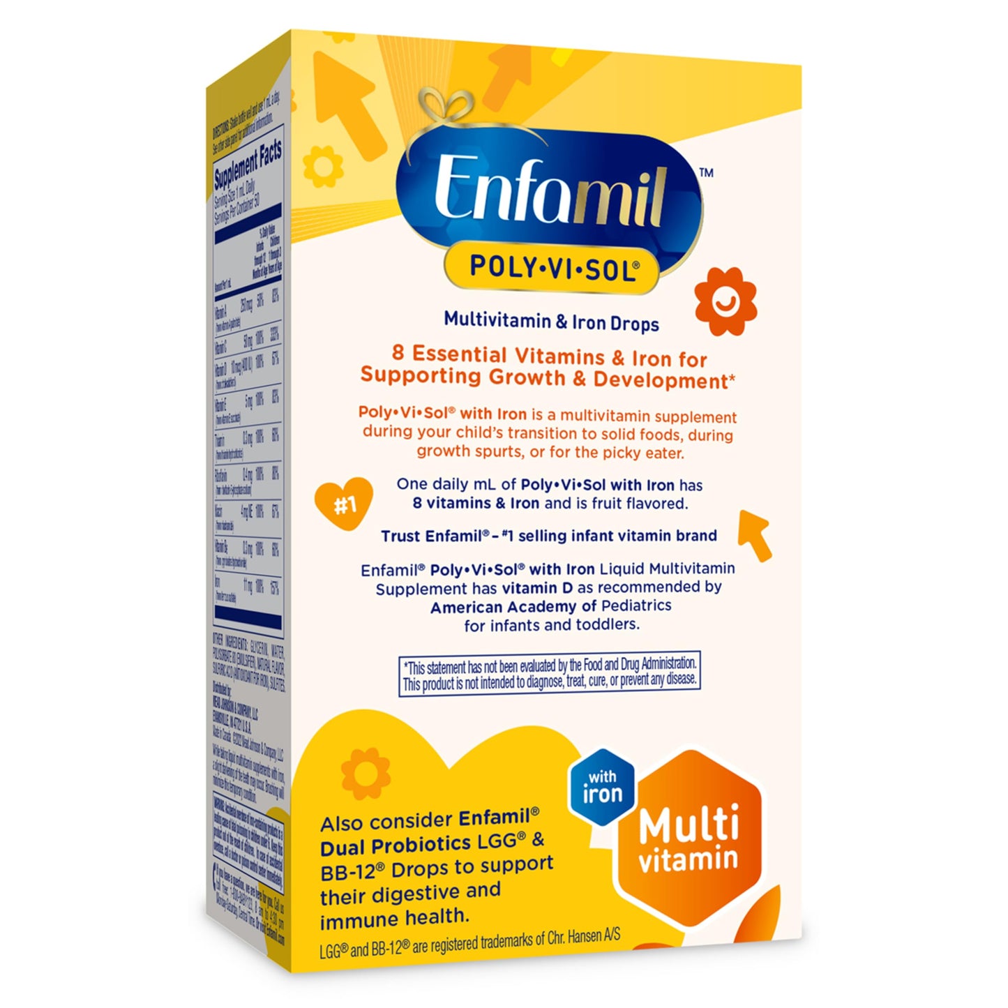 Caja de Enfamil Poly-Vi-Sol gotas con hierro para infantes
