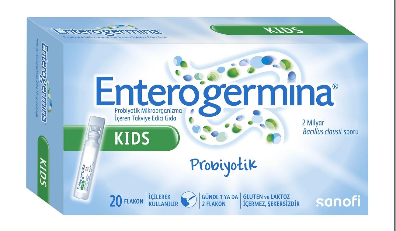 Caja de Enterogermina KIDS con 20 viales probióticos