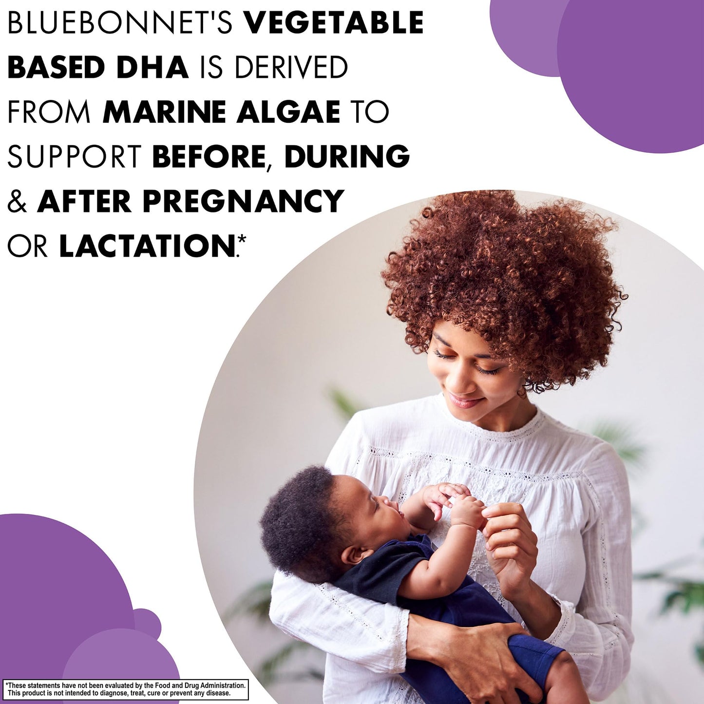 Caja y etiquetas BlueBonnet DHA 200 mg prenatal