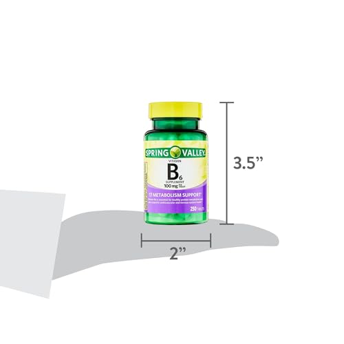 Caja exterior vitamina B6 100mg 250 tabletas Fusion Shop Store
