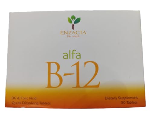 Caja frontal Enzacta vitamina B-12 30 tabletas