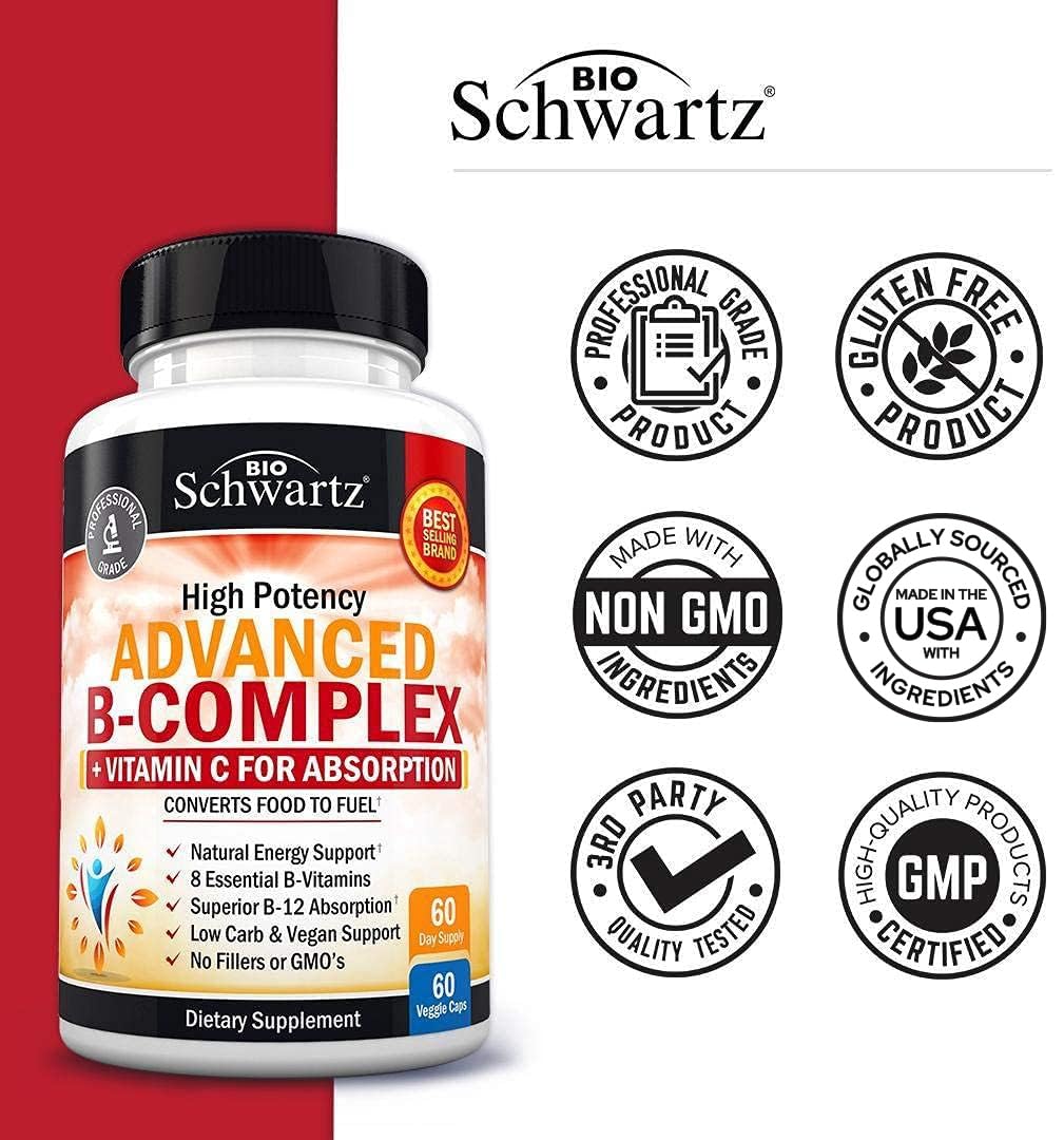 Caja frontal suplemento vitaminas B y C BioSchwartz sin GMO