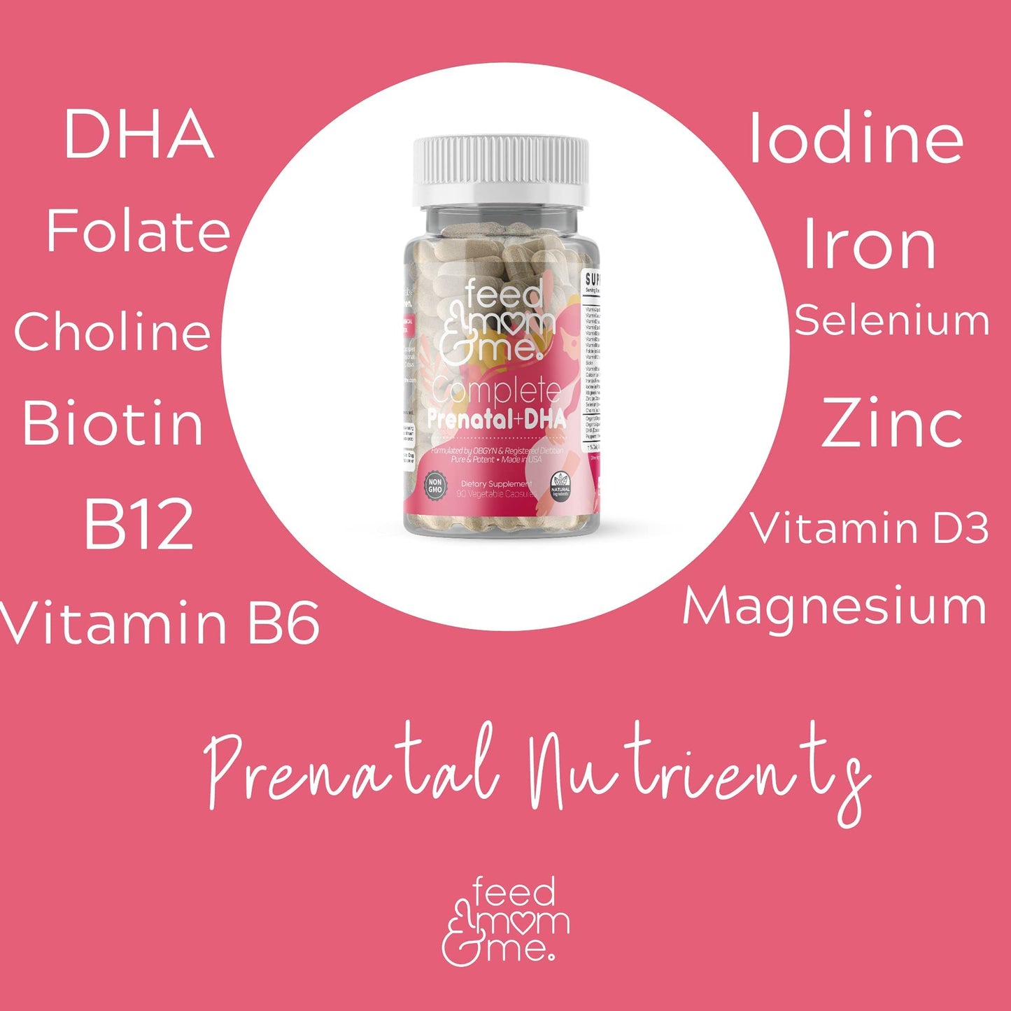 Caja frontal vitaminas Feed Mom & Me embarazo