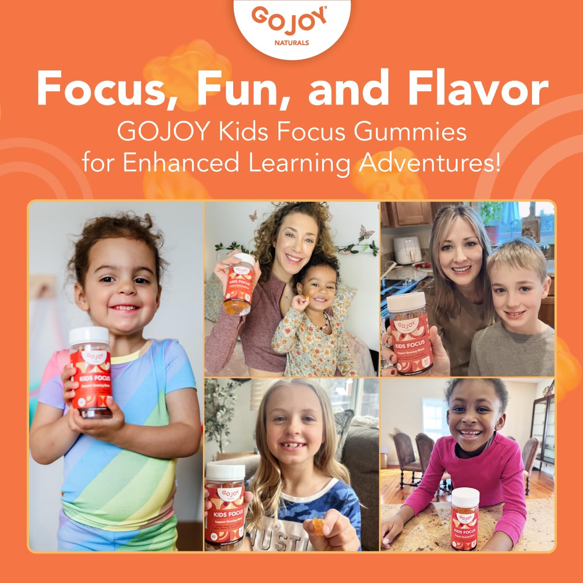 Caja y gomitas para concentración infantil GOJOY NATURALS