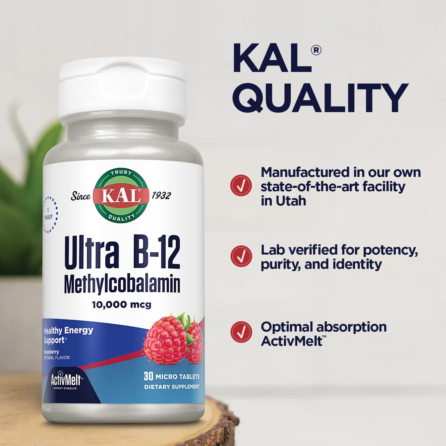 Caja KAL Ultra B12 microtabletás vitamína B12 alta potencia