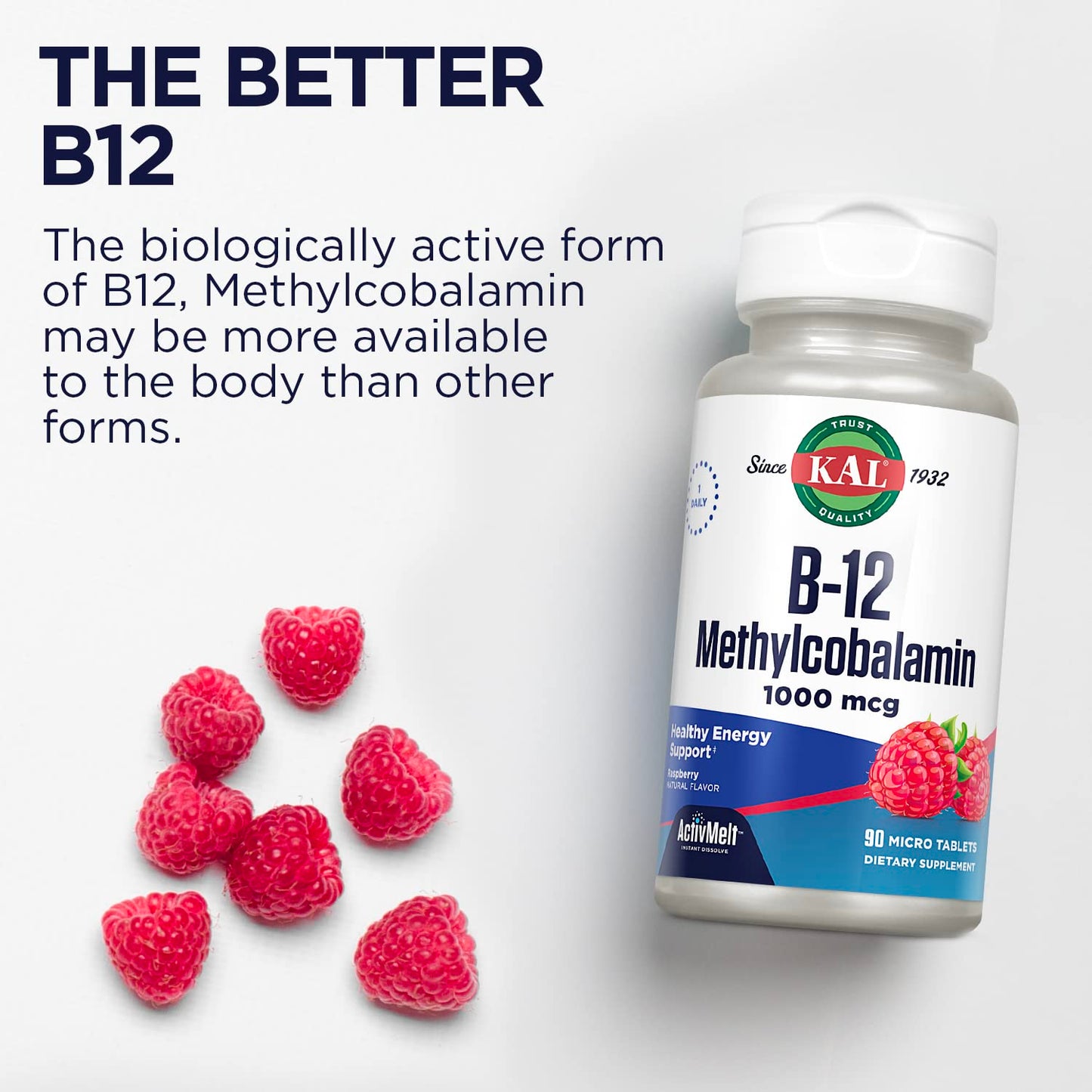 Caja KAL vitamina B12 metálico para apoyo nervioso