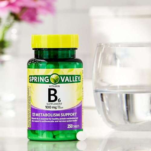 Caja lateral vitamina B6 250 tabletas Spring Valley Fusion Shop