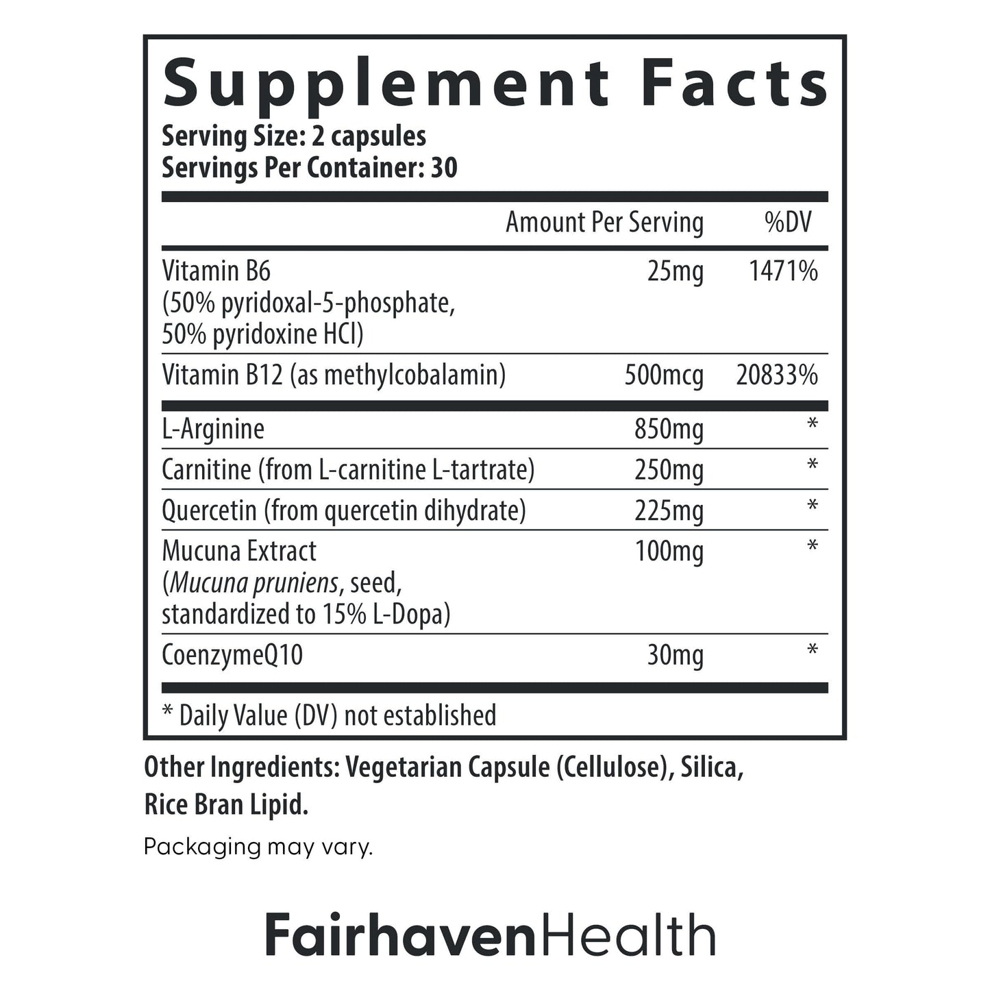 Caja MotilityBoost suplemento para fertilidad masculina Fairhaven Health