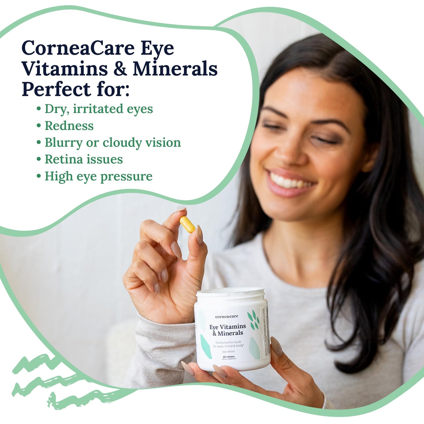 Caja de multivitaminas CorneaCare para visión perfecta