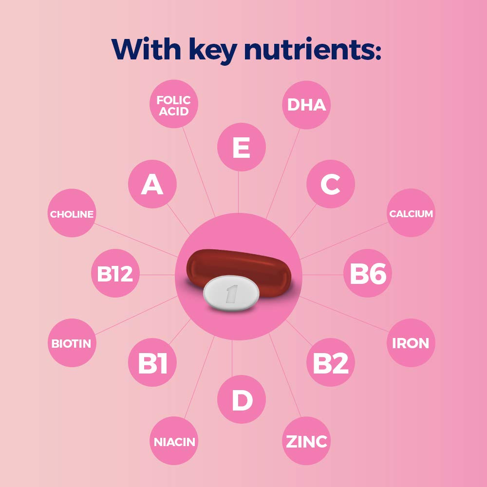 Caja de multivitamínico prenatal One A Day Women’s Prenatal Advanced
