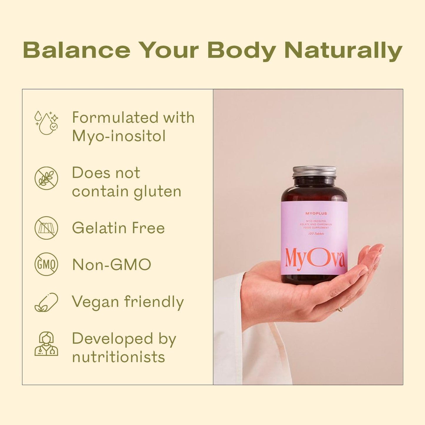 Caja MyOva Myoplus inositol balance hormonal y fertilidad
