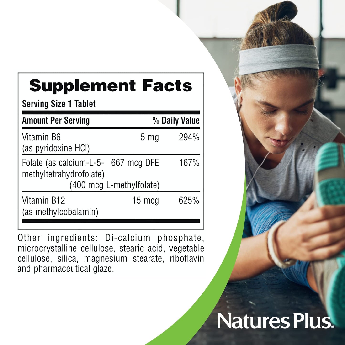 Caja NaturesPlus ácido fólico con vitaminas B6 B12