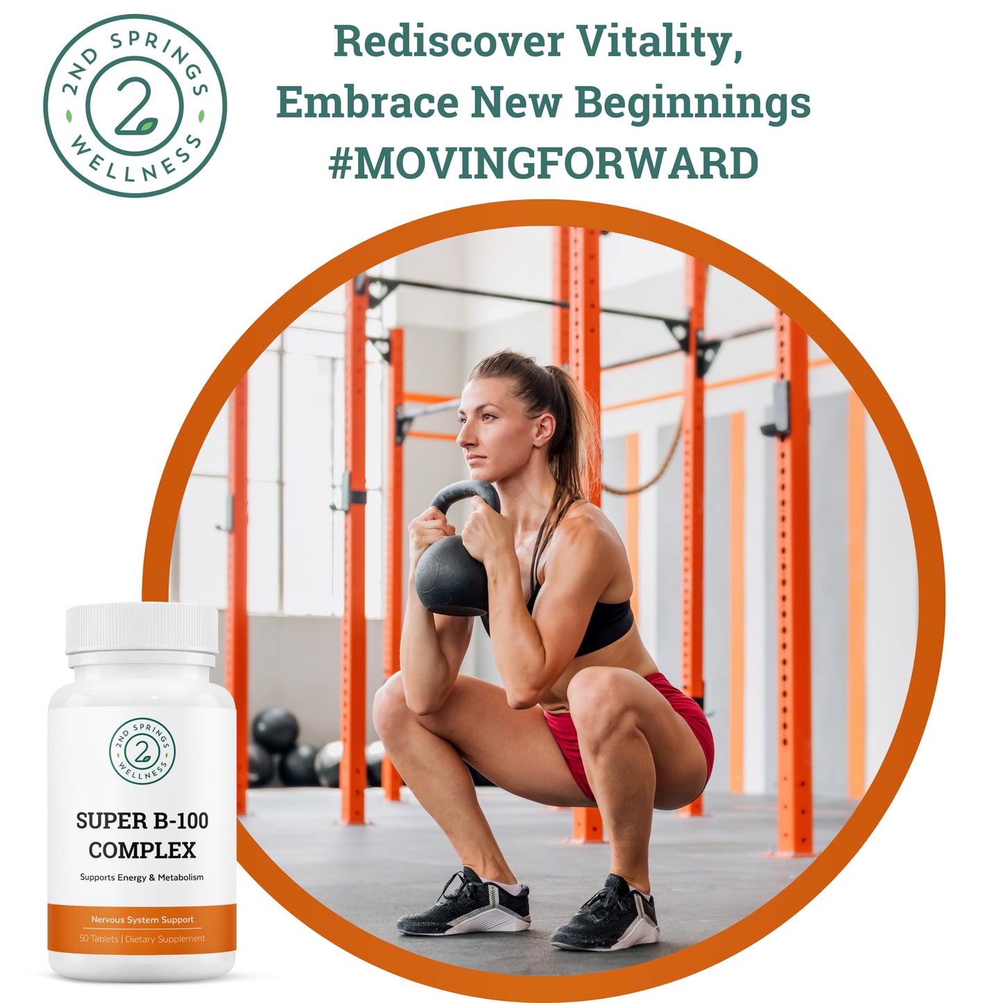 Caja paquete multivitamínico y complejo B-100 2nd Springs
