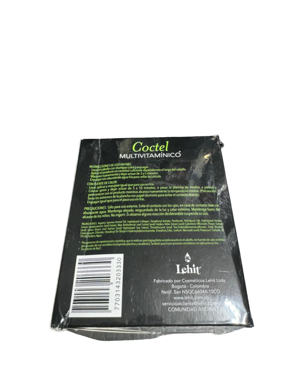 Caja posterior de Lehit coctel multivitamínico