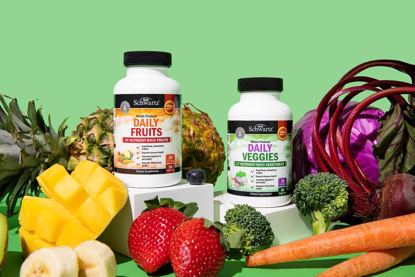 Caja suplemento BioSchwartz frutas, verduras, vitamina D3