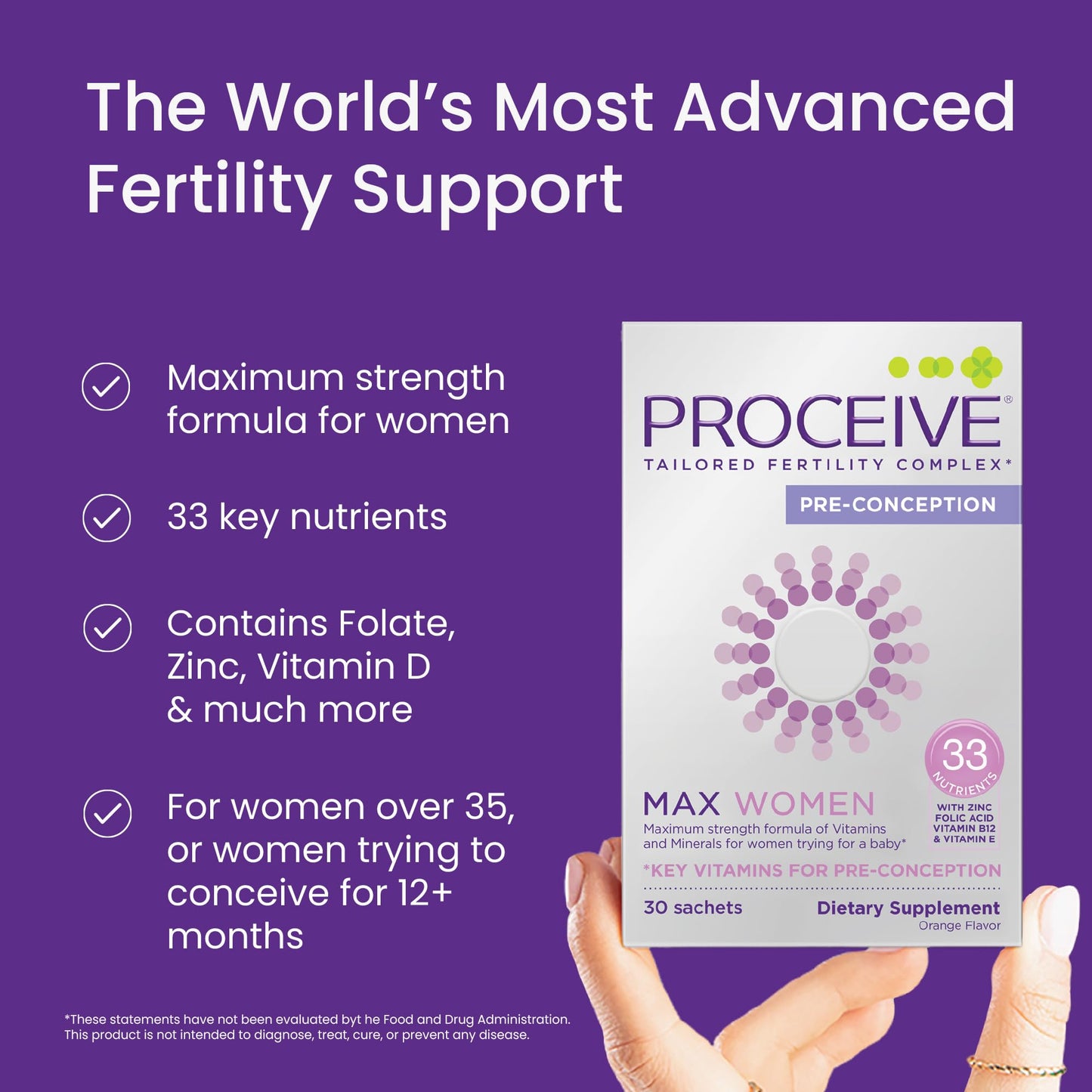 Caja de suplemento fertilidad Proceive Max