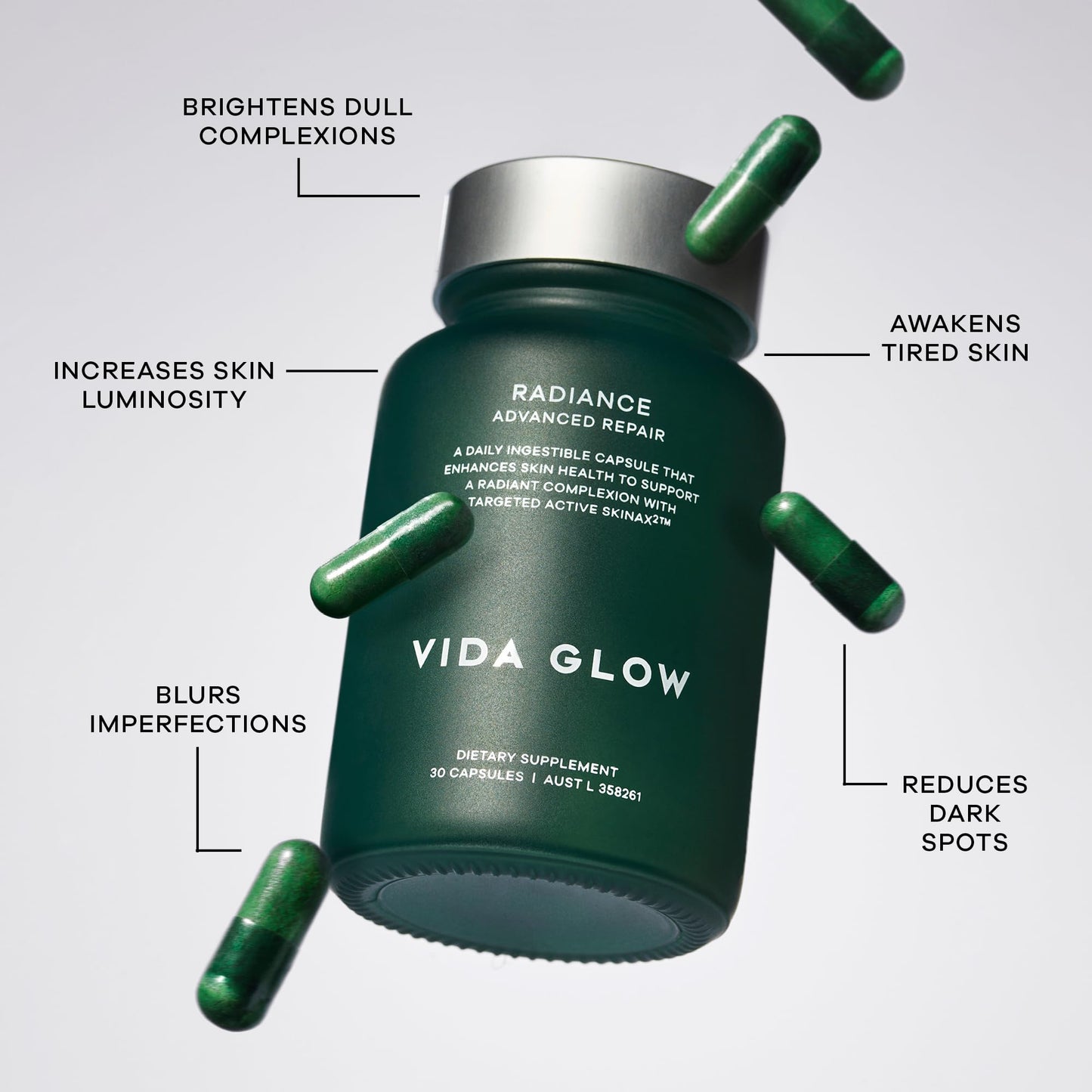 Caja Vida Glow Radiance suplemento para tono de piel uniforme