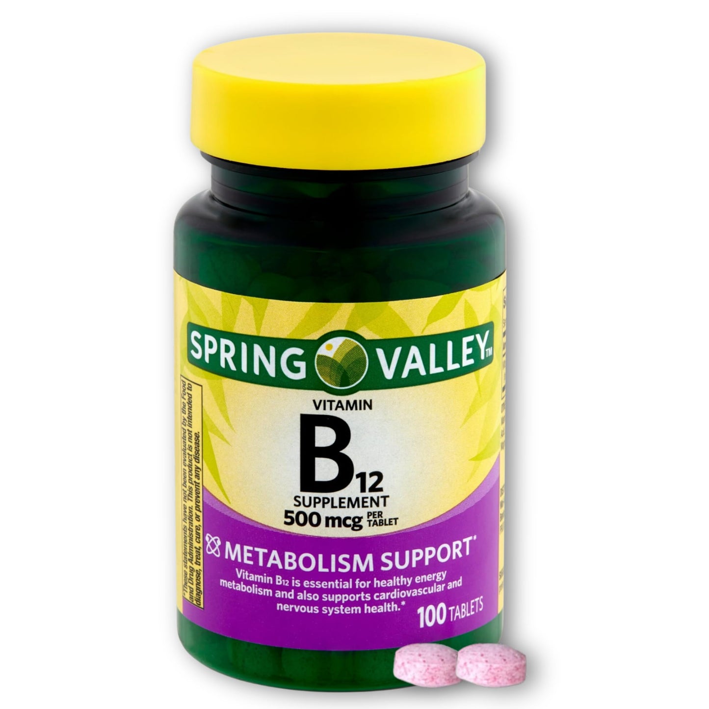 Caja de Vitamina B12 500 mcg Spring Valley sublingual