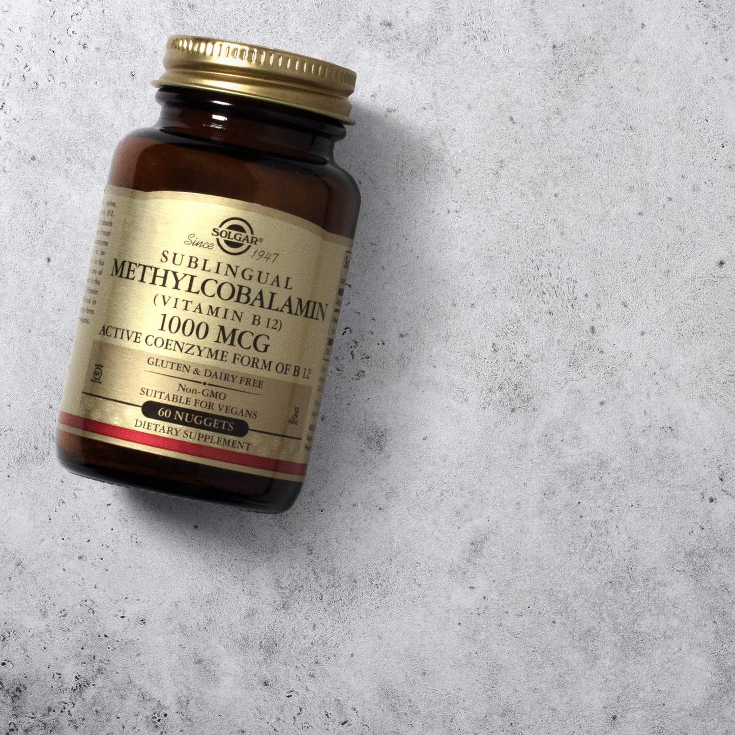 Caja vitamina B12 Metilcobalamina 1000 mcg Solgar