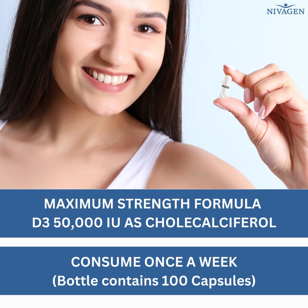 Caja de vitamina D3 50000 UI Nivagen lado izquierdo