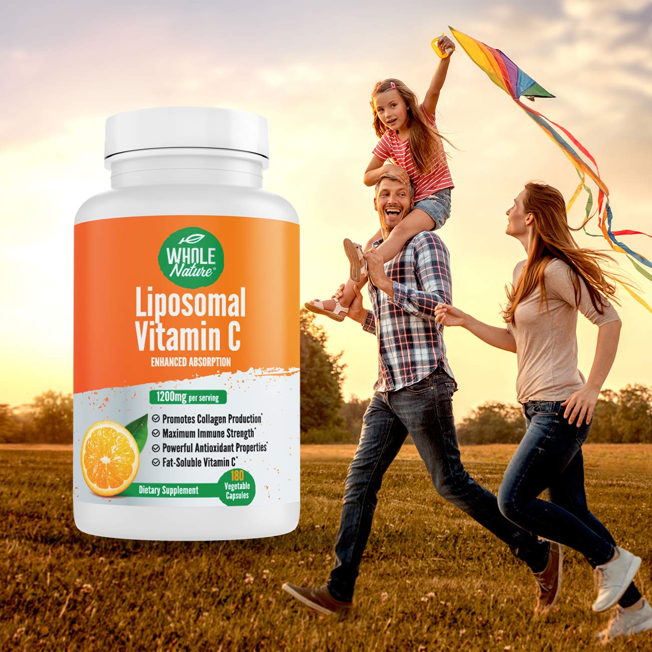 Caja Whole Nature vitamina c liposomal alta absorción
