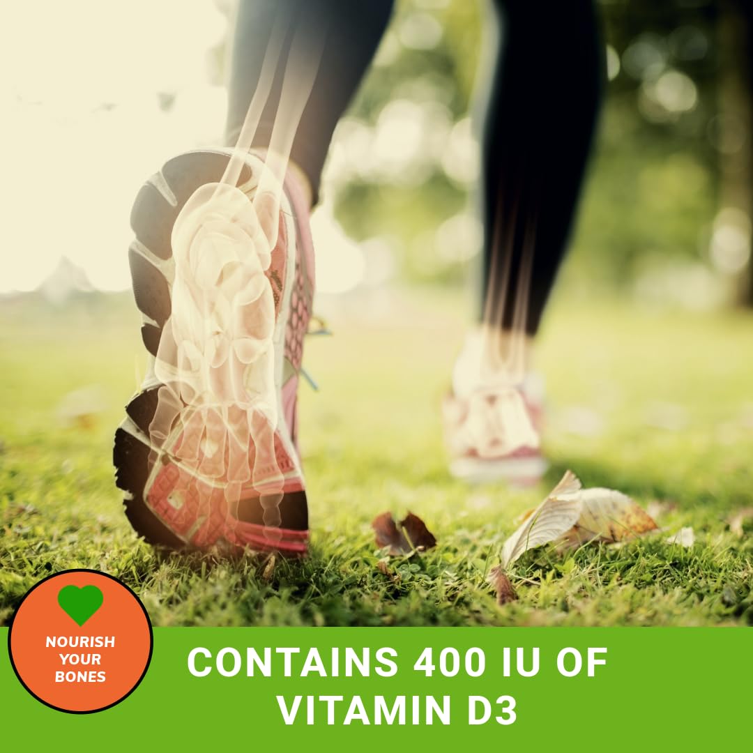 Suplemento fortalece huesos y músculos con calcio y vitamina D
