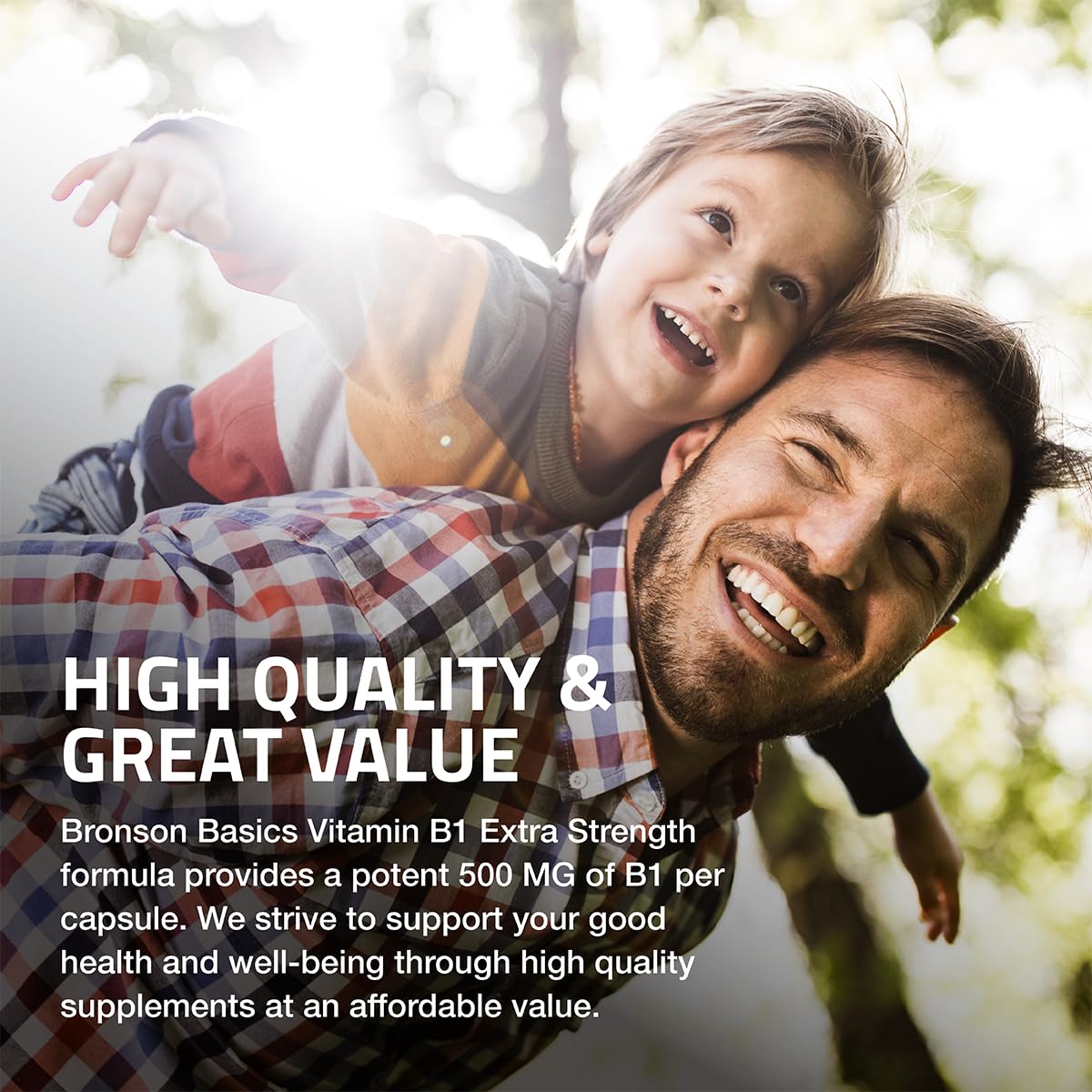 Calidad cGMP Bronson Vitamina B1 sin gluten y soya