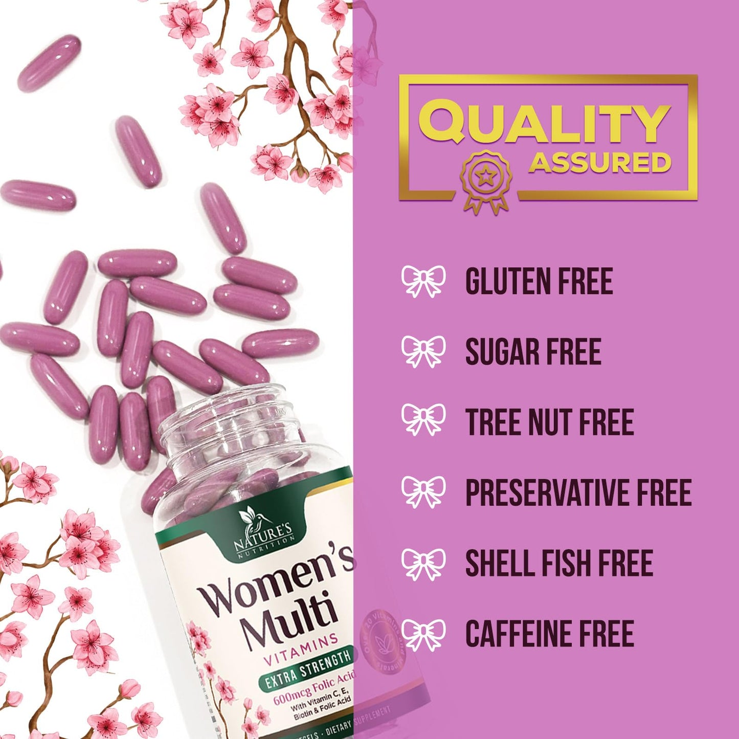 Calidad garantizada multivitaminas Nature’s