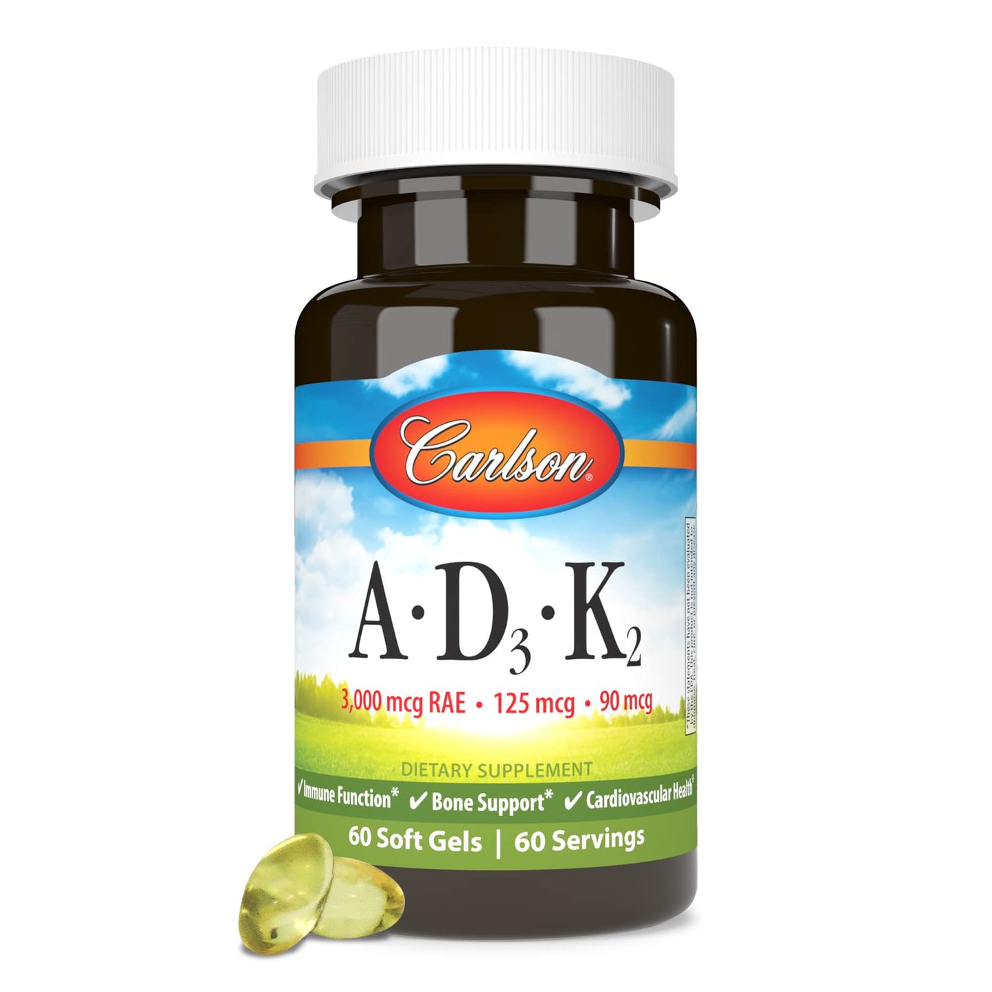Calidad y potencia en cápsulas blandas Carlson vitaminas